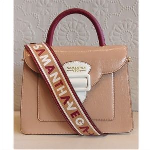 SAMANTHA VEGA WIDE SHOULDER STRAP NUDE PURSE